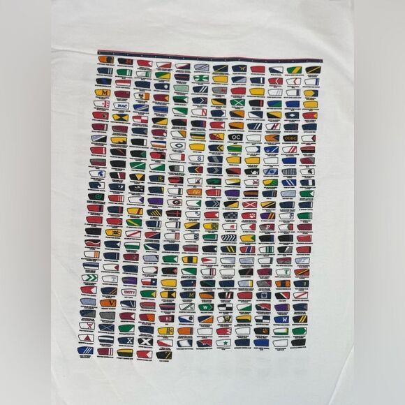 Scholastic & Junior Rowing Crew USA Graphic T-shirt Men Medium White Long Sleeve - Picture 4 of 6
